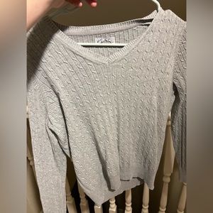 Grey v neck cardigan